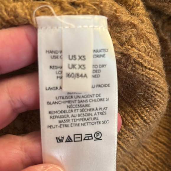 Free People Lulu Birchwood Brown Oversized Wool Alpaca Blend Sweater Size XS - Picture 6 of 7